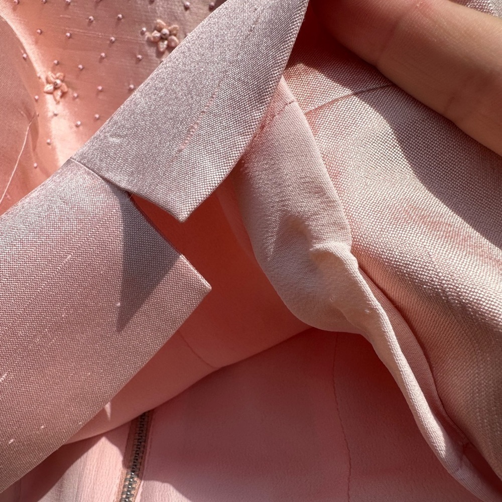 Vintage Briny Marlin Women's Pink Silk Jacket Set Union Made in USA! - Picture 15 of 16